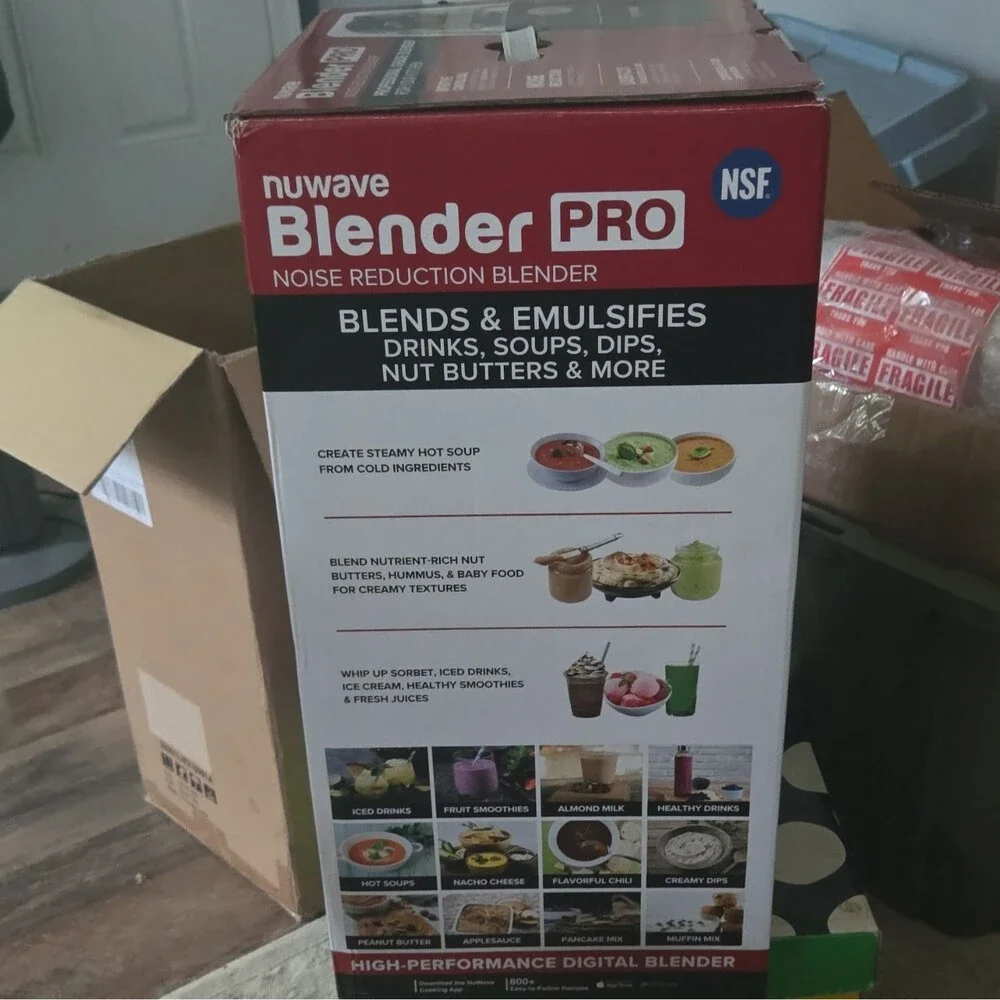 NuWave Blender Pro 2.5HP Noise Reduction 64 oz Countertop Blender Black